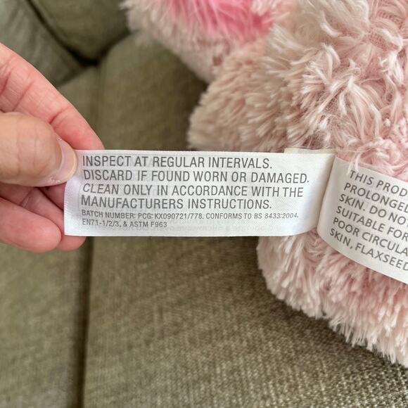 Pink Unicorn Warmies Stuffed Animal Plush Rainbow Spakle - Picture 12 of 13